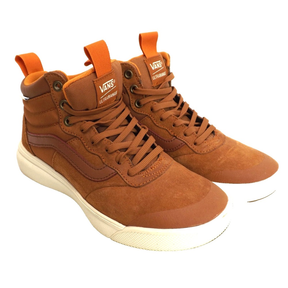 Vans Ultra Range Shoes High Top Brown Suede Unisex-Men - 7 Ladies = 8.5